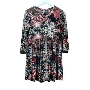 Paisley Grace Floral Peplum Tunic Top Women Sz M